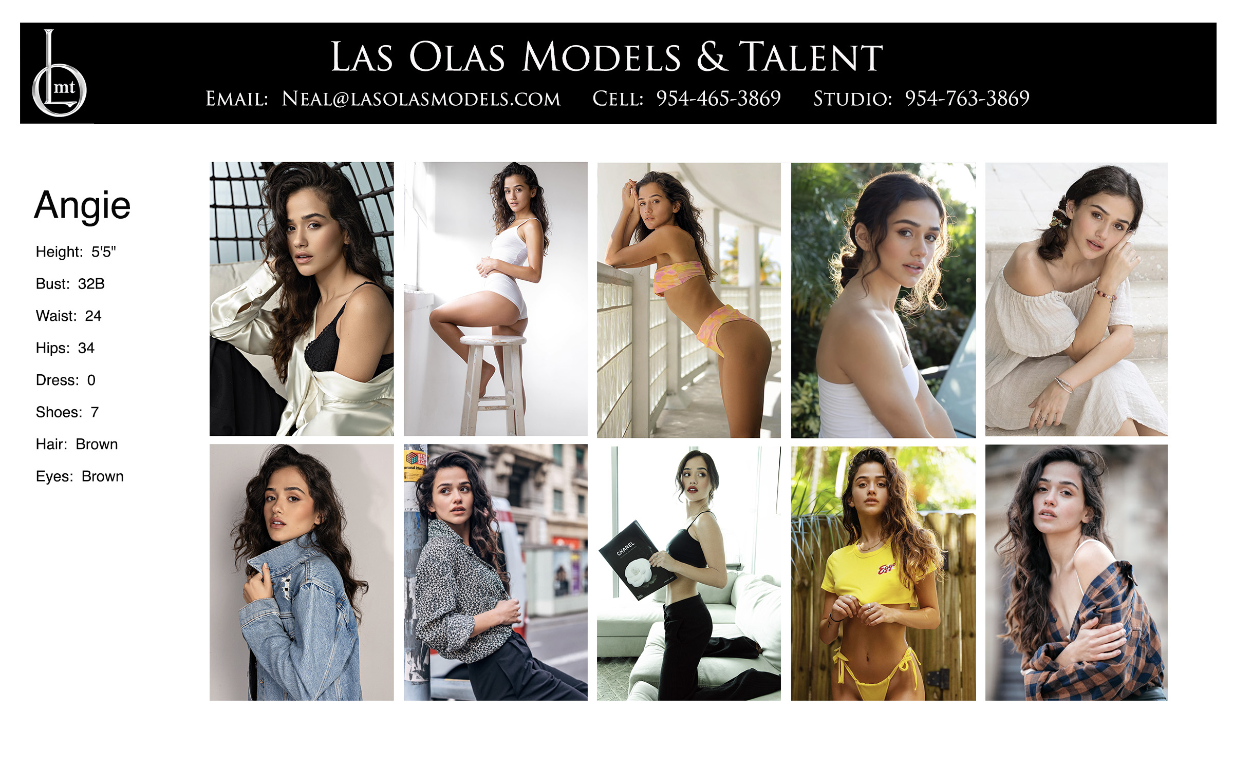 Female Model - Angie  - Fort Lauderdale - Miami - South Florida - Palm Beach - Las Olas Models and Talent Ft. Lauderdale - Angie Comp